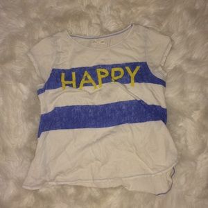 Soft flowy happy  shirt. (Runs small)